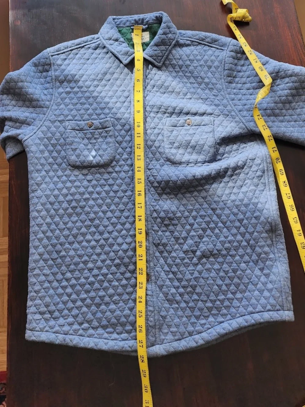 Marine Layer Mens Shirt Jacket Size Medium Blue - Green - Picture 7 of 9